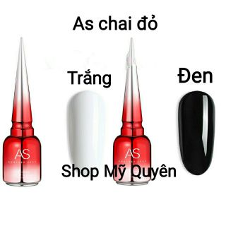 Sơn gel As chai đỏ Trắng và Đen