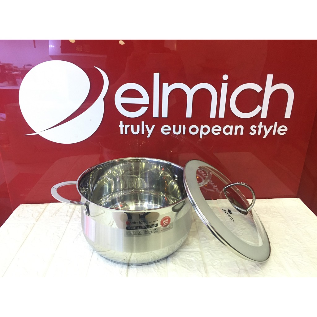 Nồi Elmich inox 304 đáy từ celestine 18cm, 20cm, 22cm, 24cm, 28cm