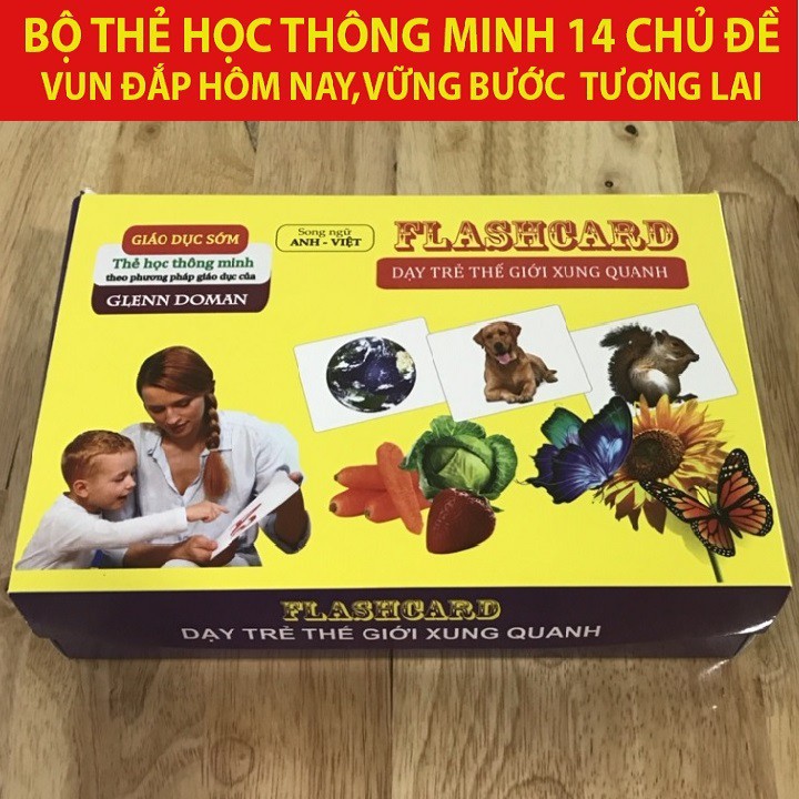 { XẢ KHO LỖ VỐN } [hot] Bộ thẻ học thông minh Flash card 14 chủ đề 280 thẻ mẫu mới 2018