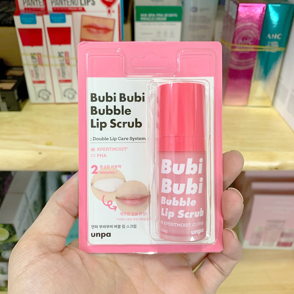 Tẩy da chết môi sủi bọt UNPA Bubi Bubi Bubble Lip Scrub