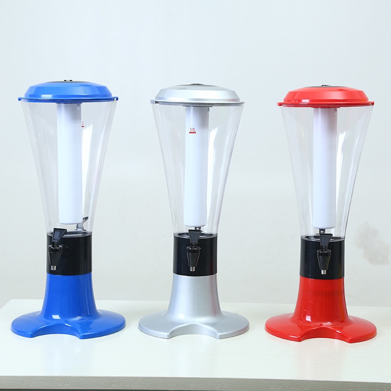 Tháp Bia  2 Vòi 3 Lít Có Đèn Led Hàng Chất Lượng Cao Bền Đẹp