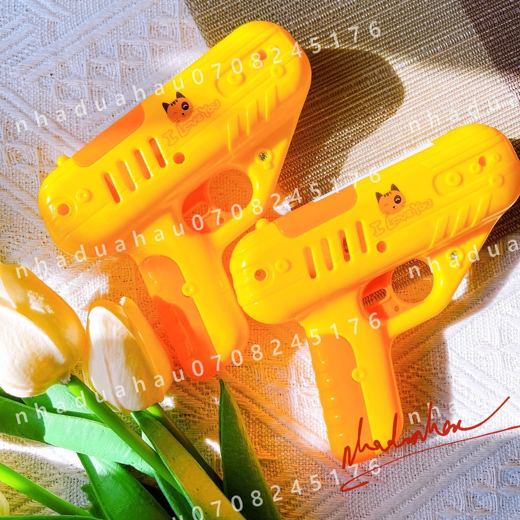 Sỉ - Lốc 12 cái máy s.úng bắn kẹo mút (có kẹo) Hongkong CandyGun cute cho bé