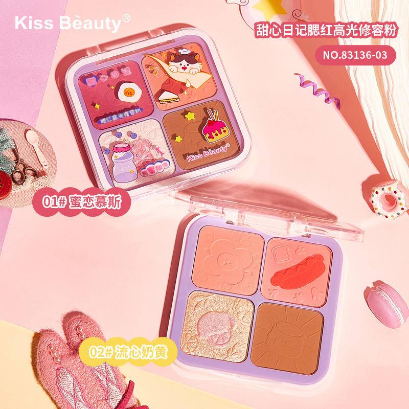 Phấn má hồng trang điểm tự nhiên Kiss Beauty