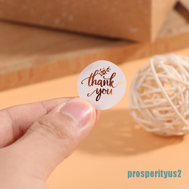 (prosperityu2) 500pcs Candy Thank You Sticker For Seal Thank You Sticker