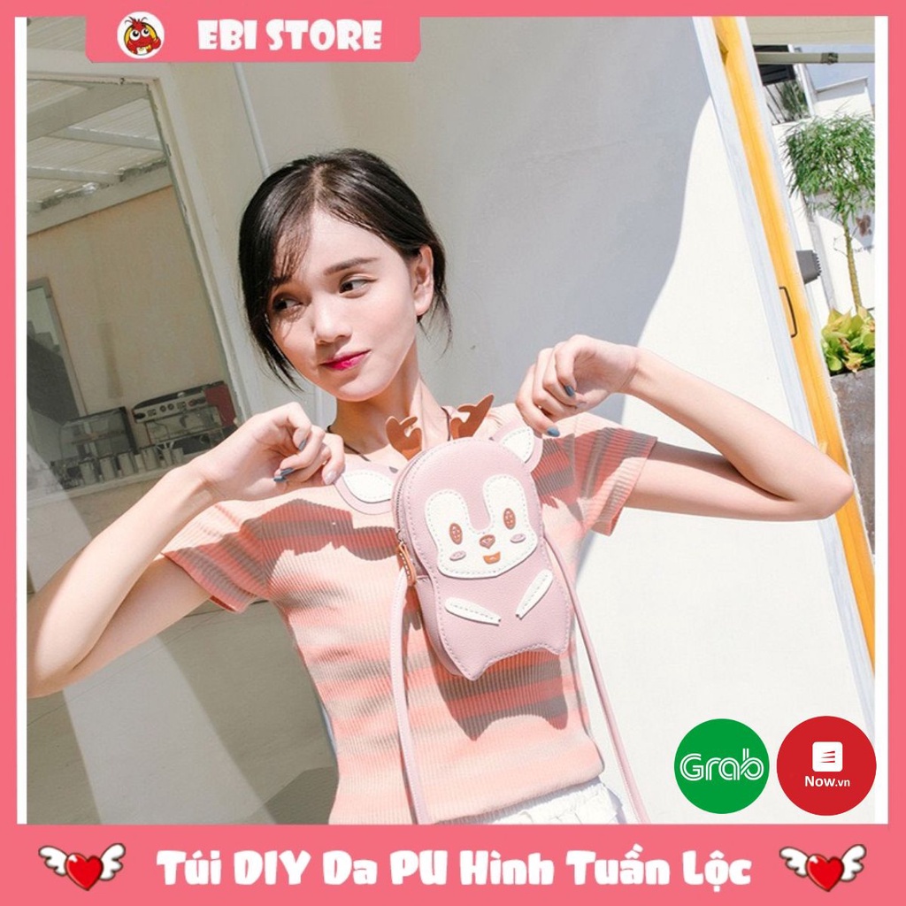 Set Nguyên Liệu DIY Làm Túi Handmade Hình Tuần Lộc Dễ Thương Cute