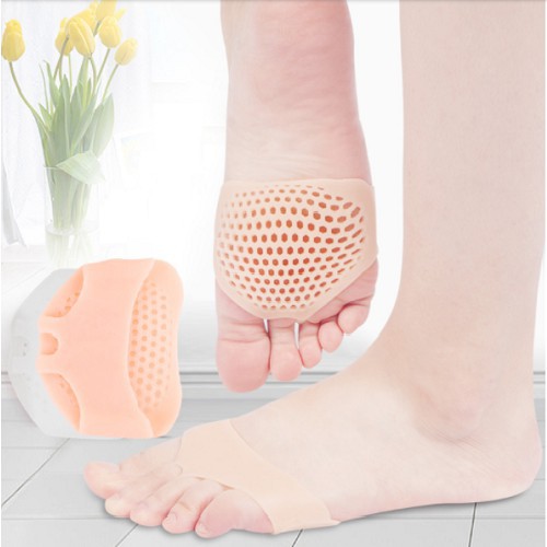 (Một đôi) Miếng lót đệm bảo vệ lòng bàn chân trước khi đi giày cao gót chất liệu silicone thoáng khí thiết kế tổ ong