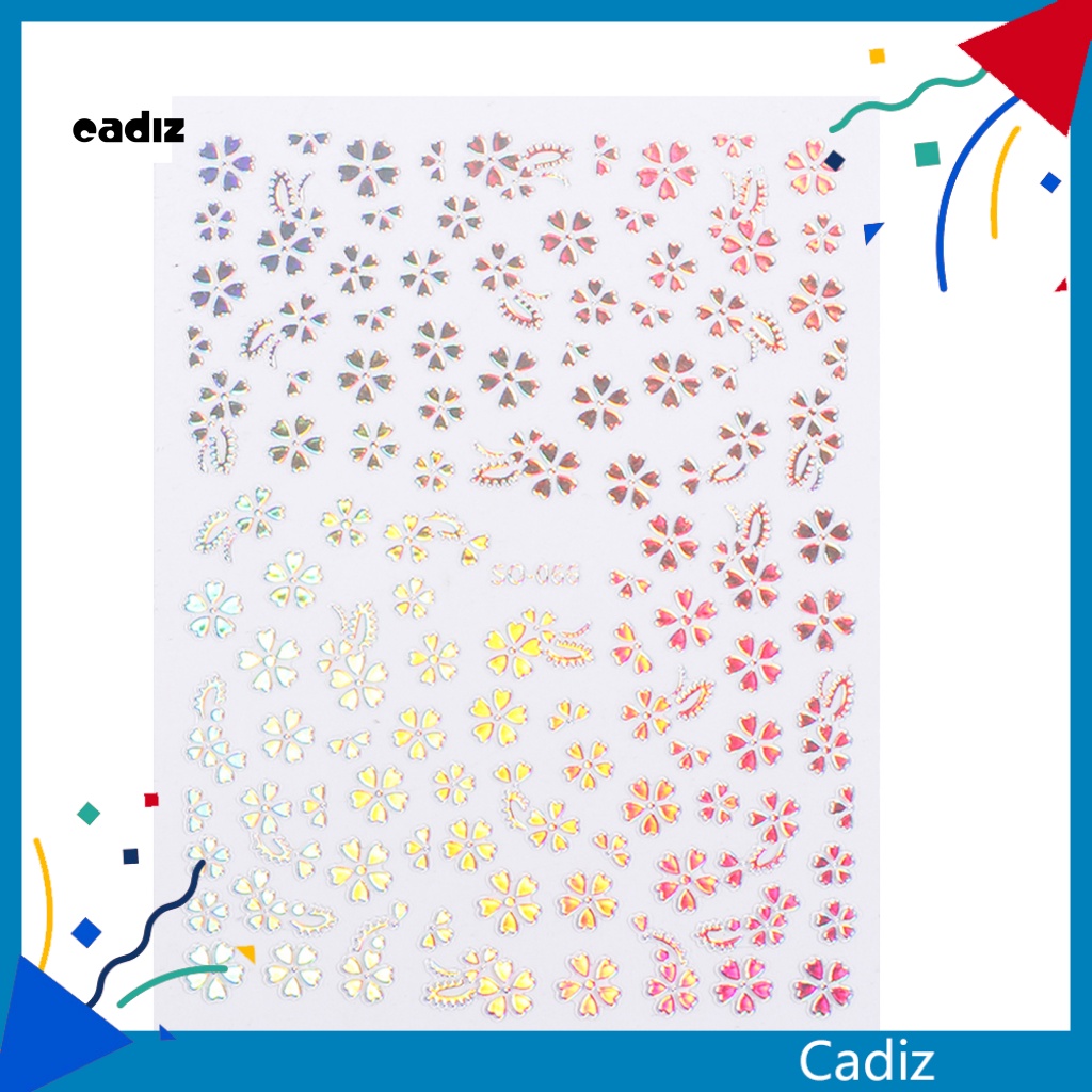 Nhãn Dán Trang Trí Móng Tay Hình Bông Hoa 3D DIY