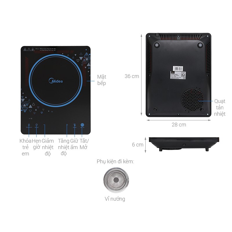 Bếp hồng ngoại Midea MIR-T2018DD