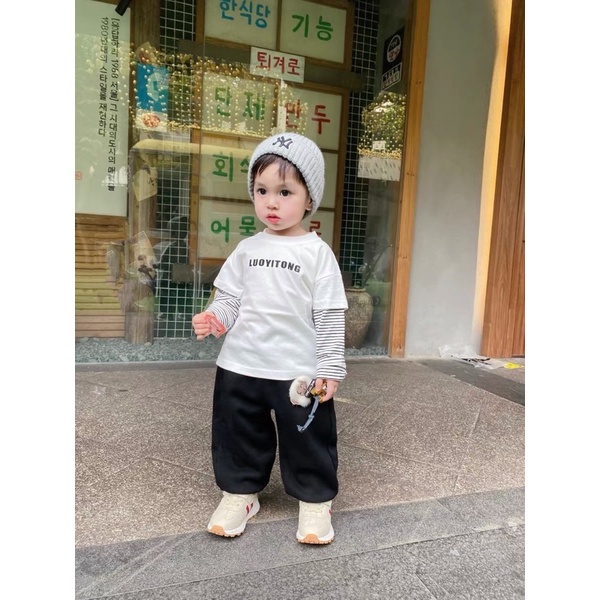 Mũ len trẻ em cho bé trai bé gái thêu chữ da dạng , phù hợp 1 - 10 tuổi