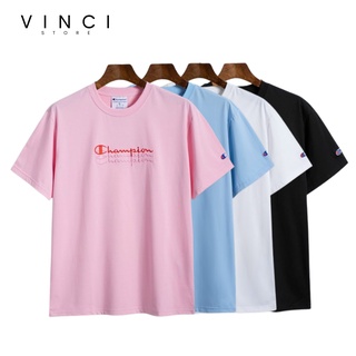 Áo Thun Champion Logo Thêu 3 Line Unisex Form Oversize Chất Thun Cotton