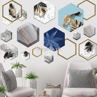 Decal dán tường khối hình học A243