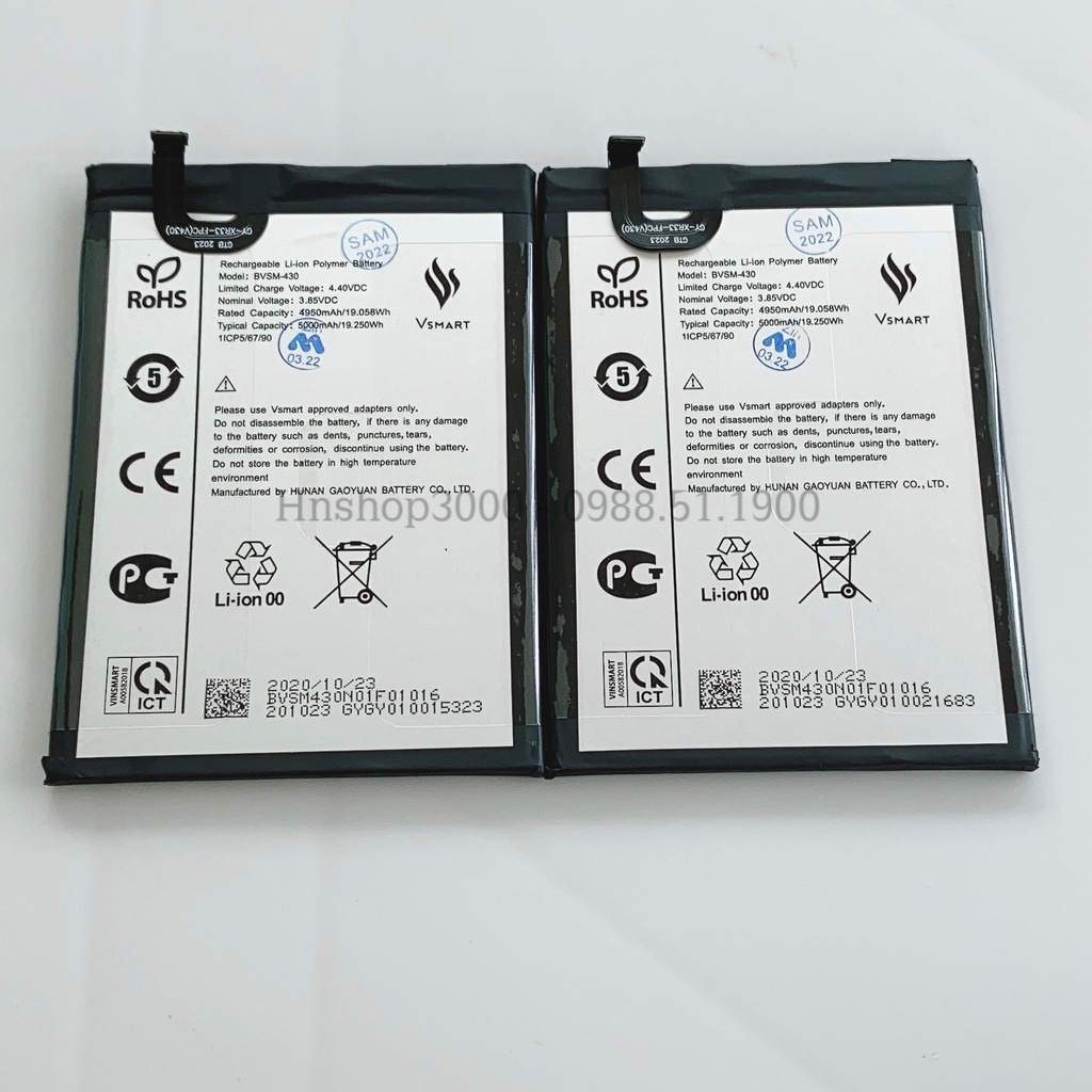 Pin Vsmart Joy3/ Live 4 BVSM-430 Dung Lượng 5000mAh Zin Chính Hãng - Bảo Hành 6 Tháng