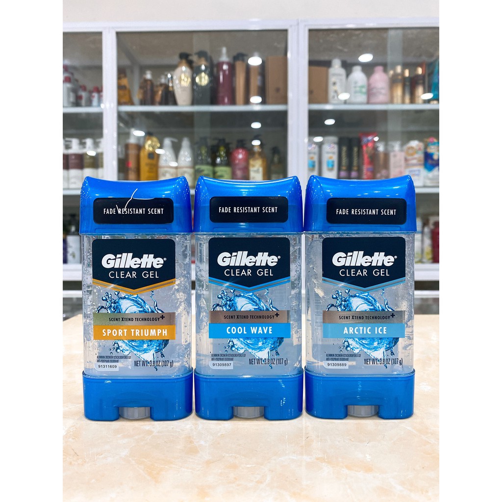 (USA 107g) Lăn khử mùi nam Gillette Clear Gel