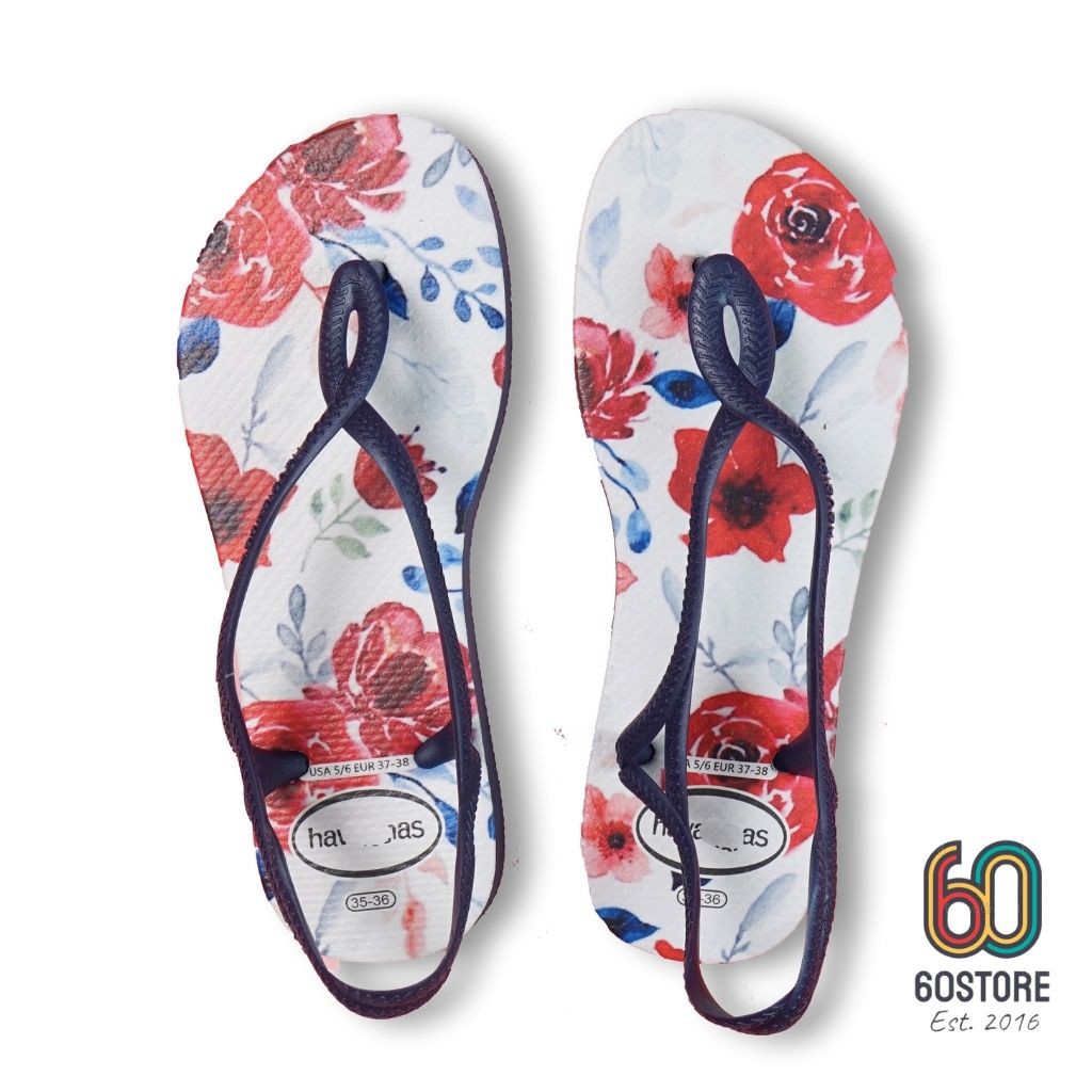 Sandal Havaianas Nữ Thái Lan Đế Hoa Dép Quai Hậu Nữ Đi Biển Giày Quai Hậu Cao Su Chống Trơn Trượt Cao Cấp Hàng Xịn Đẹp