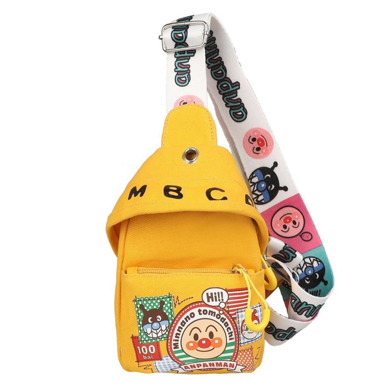 Túi Đeo Chéo Ngực Vải Canvas Họa Tiết Hoạt Hình Dành Cho Đạp Xe Ngoài Trời