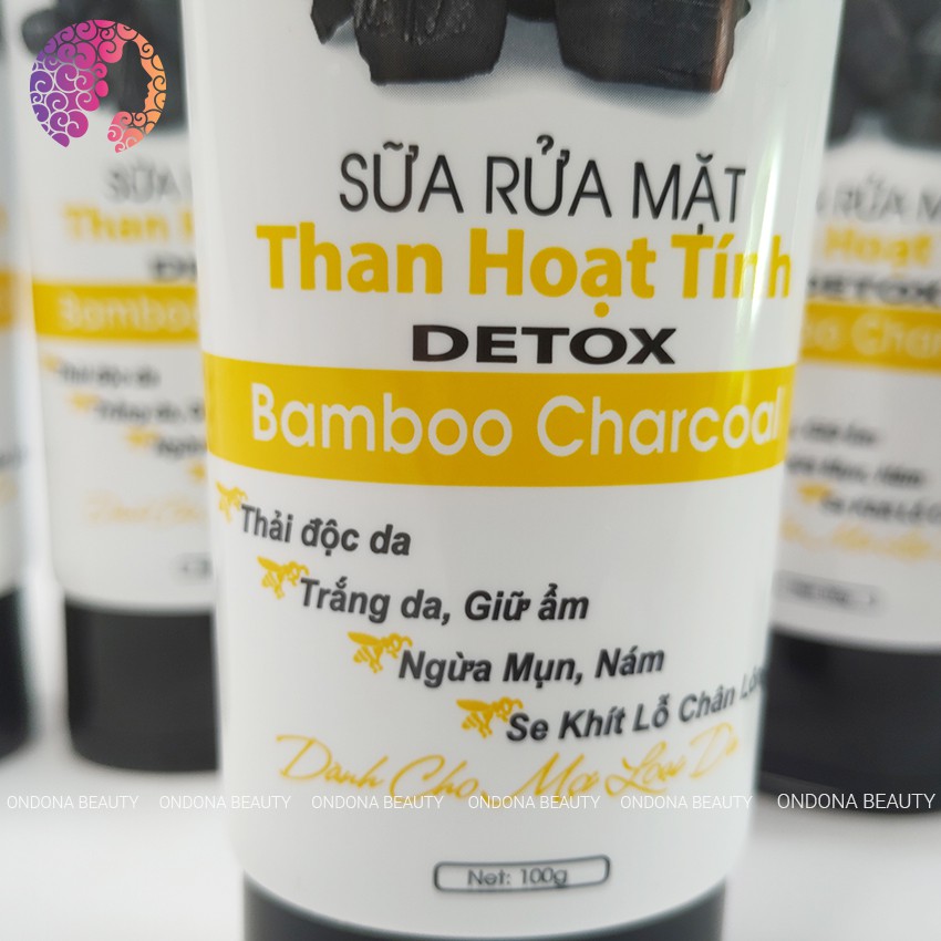 [Thải Độc Da] SỮA RỬA MẶT THAN HOẠT TÍNH DETOX Gold Bee - Ondona Beauty