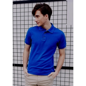 Áo thun polo nam nữ cổ bẻ HUTA PT102 màu xanh bích, vải cá sấu 4 chiều, ngắn tay