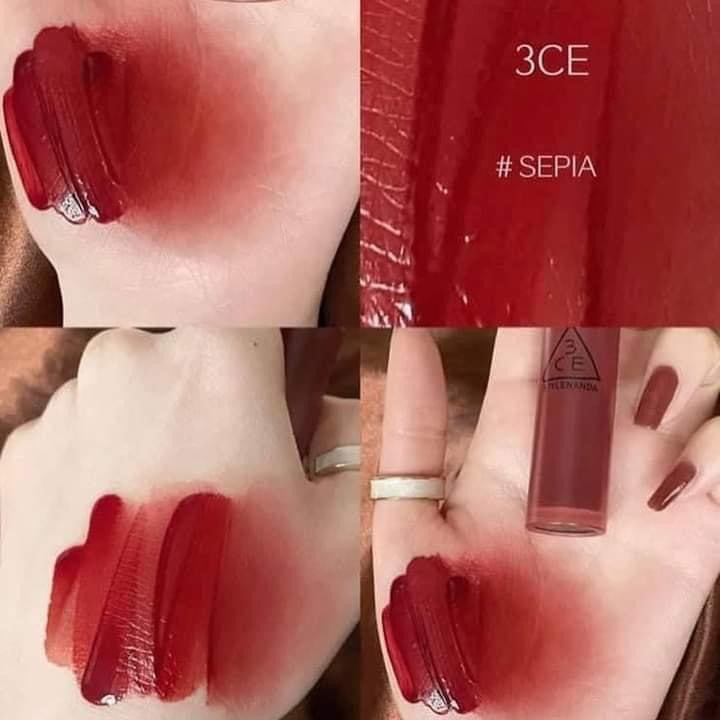 Son 3ce [New_Auth] Son Tint 3CE Blur Water Tint / Son Kem Cho Viền Môi Mờ ảo Không Lem Sepia ( son bbia 25 )