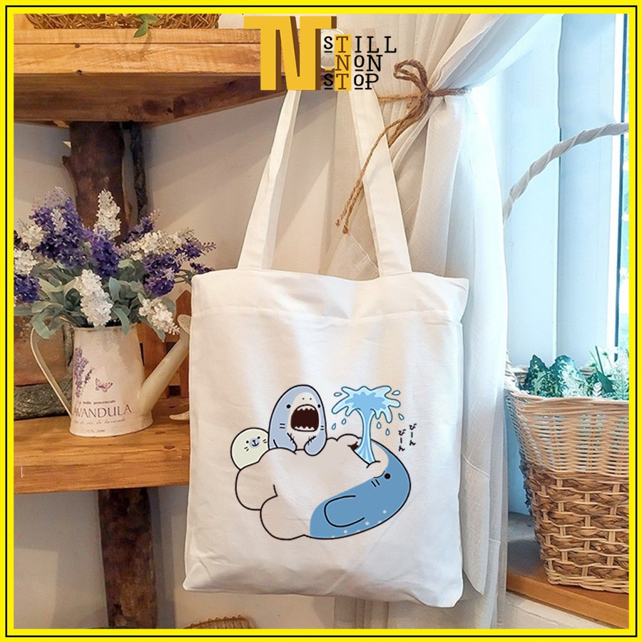 Túi tote túi vải canvas đeo vai đeo chéo giá rẻ đẹp đi học ULZZANG XUONGMAITNT N9