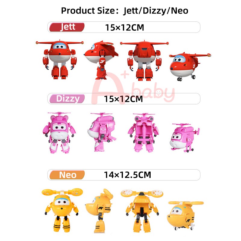 Super Wings 15cm Auldey Brand Mô hình máy bay đồ chơi cỡ lớn NoBrand