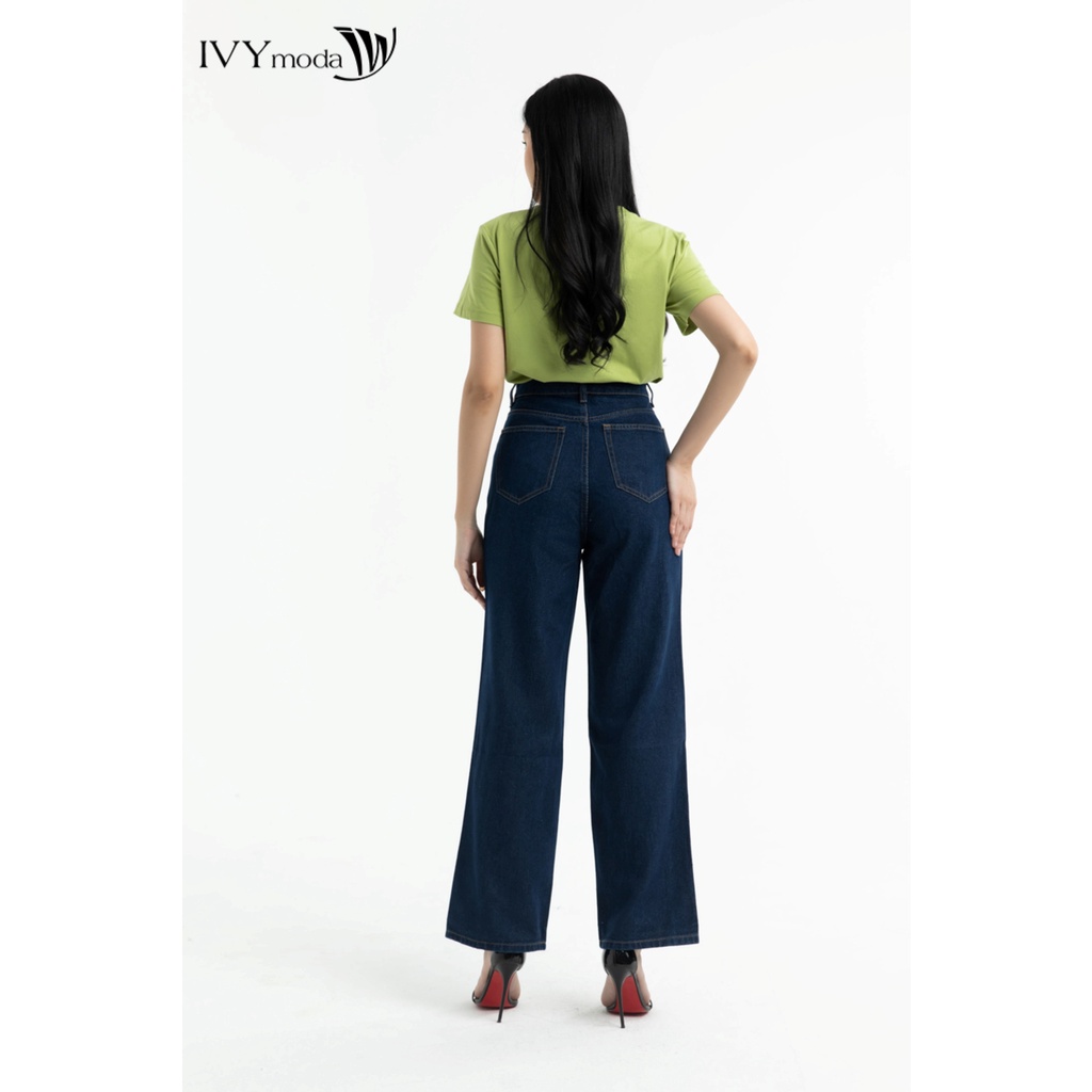 Quần Jeans nữ ống suông IVY moda MS 25B8905