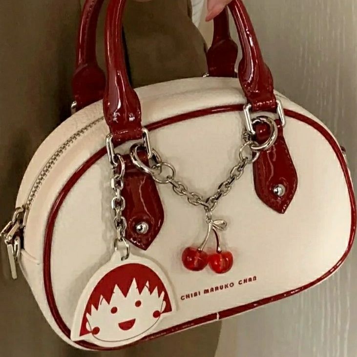 Túi Xách Đeo Vai Đơn Giản Hình Cherry Maruko x Phong Cách Hàn Quốc Mùa Hè Cho Nữ