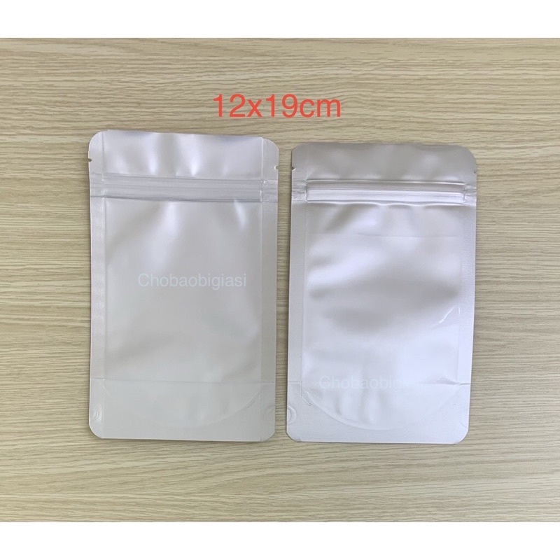Túi Zip bạc hàng chuẩn Sài Gòn đáy đứng một mặt bạc một mặt trong