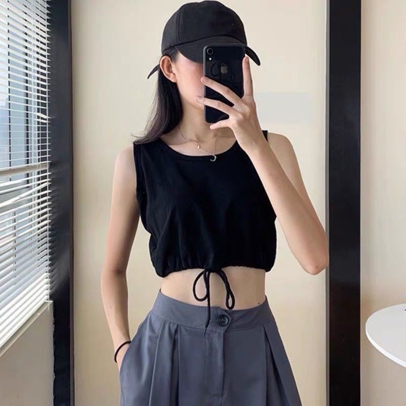 ÁO CROPTOP BA LỖ CỘT BỤNG CUTE