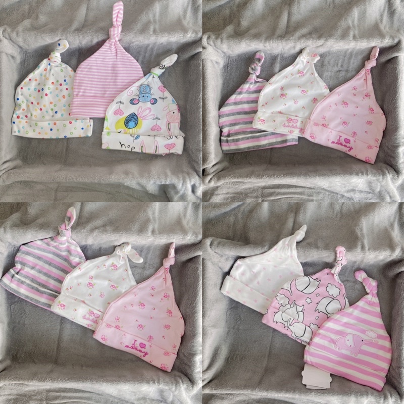 Sét 3 Mũ Momcare Đủ Màu Cho Bé Chất Liệu Cotton Co Giãn