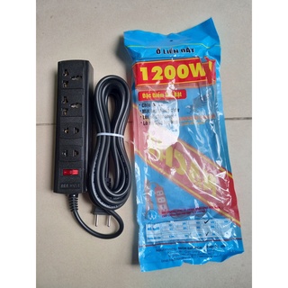Ổ cắm điện liền dây dài 5m chịu tải cao 4 lỗ 1 công tắc Nachi 1200W 4A5