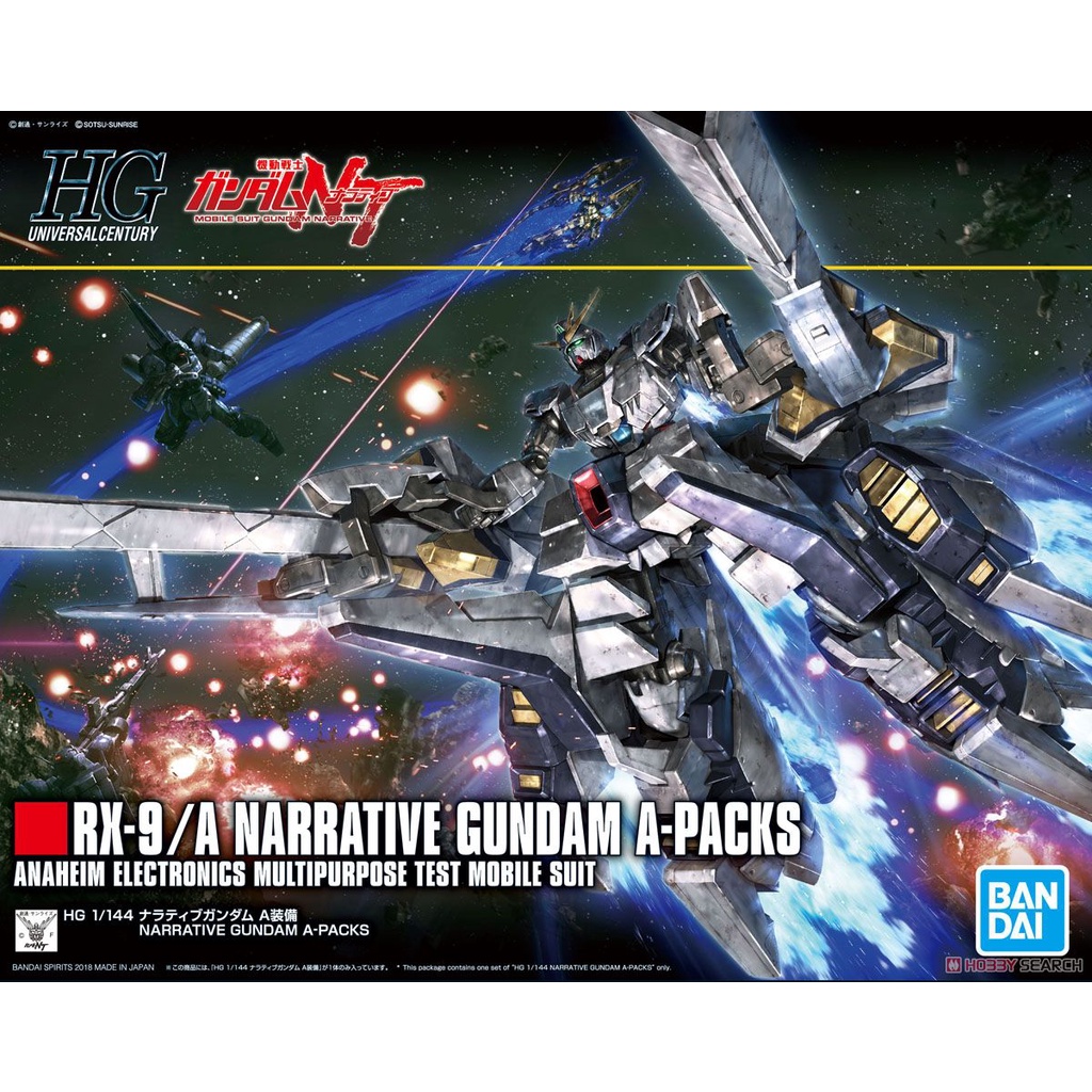 Mô hình lắp ráp HGUC 1/144 NARRATIVE GUNDAM A-PACKS Bandai 4573102553652