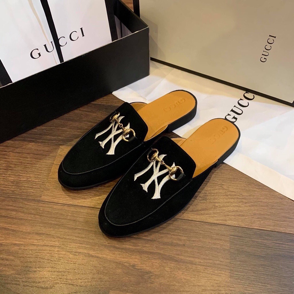 Giày sục nam NY da lộn ⭐️ Đế ngoài bằng cao su chống trơn trượt