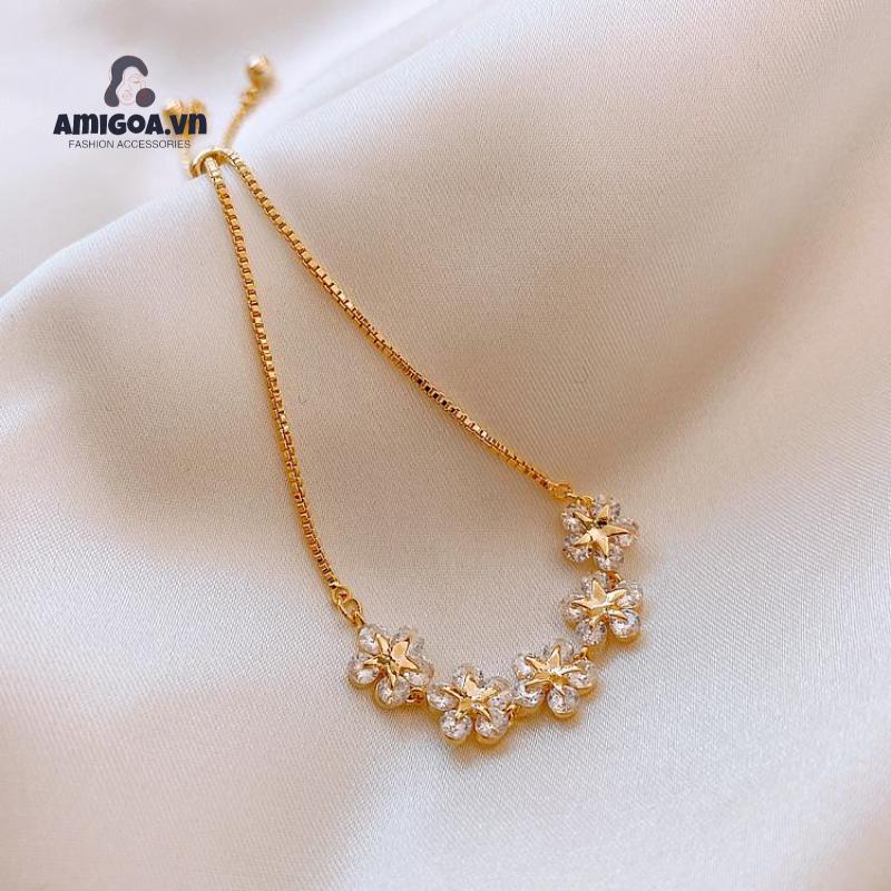 ✨✨Vòng Tay Thiết Kế Đơn Giản Họa Tiết Hoa Thời Trang Xinh Xắn