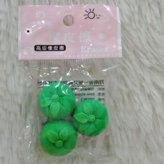 Gôm eraser kiểu trái táo xanh qb/t2309-2010, 3 cục/túi sp000014