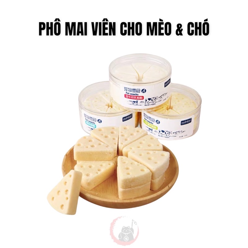 Bánh thưởng cho mèo - Phô mai viên petsnack cho mèo &amp; cún 210gr