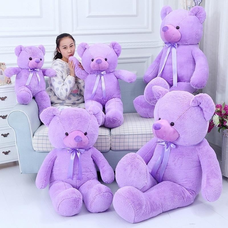 Gấu Teddy Nhồi Bông Màu Tím Cỡ Lớn 1.6m Thiết Kế Dễ Thương
