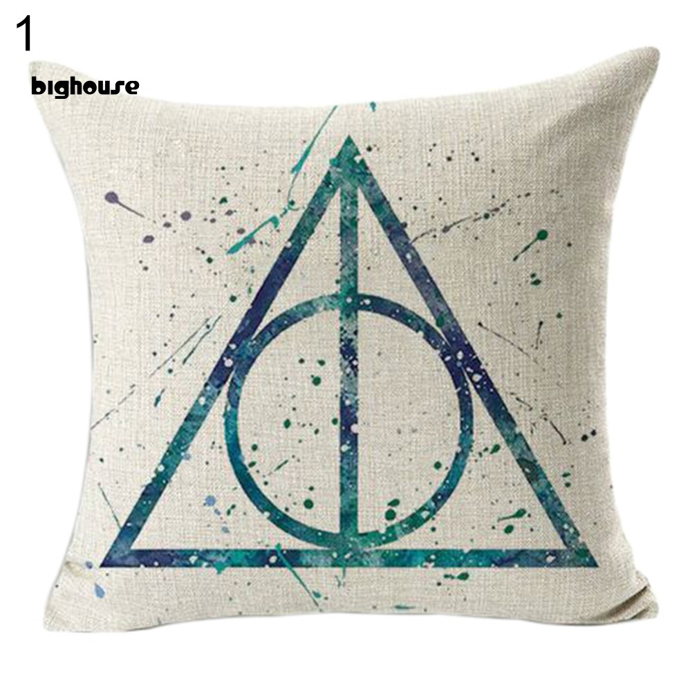 Vỏ Bọc Gối Đệm Sofa In Họa Tiết Phong Cách Harry Potter Độc Đáo