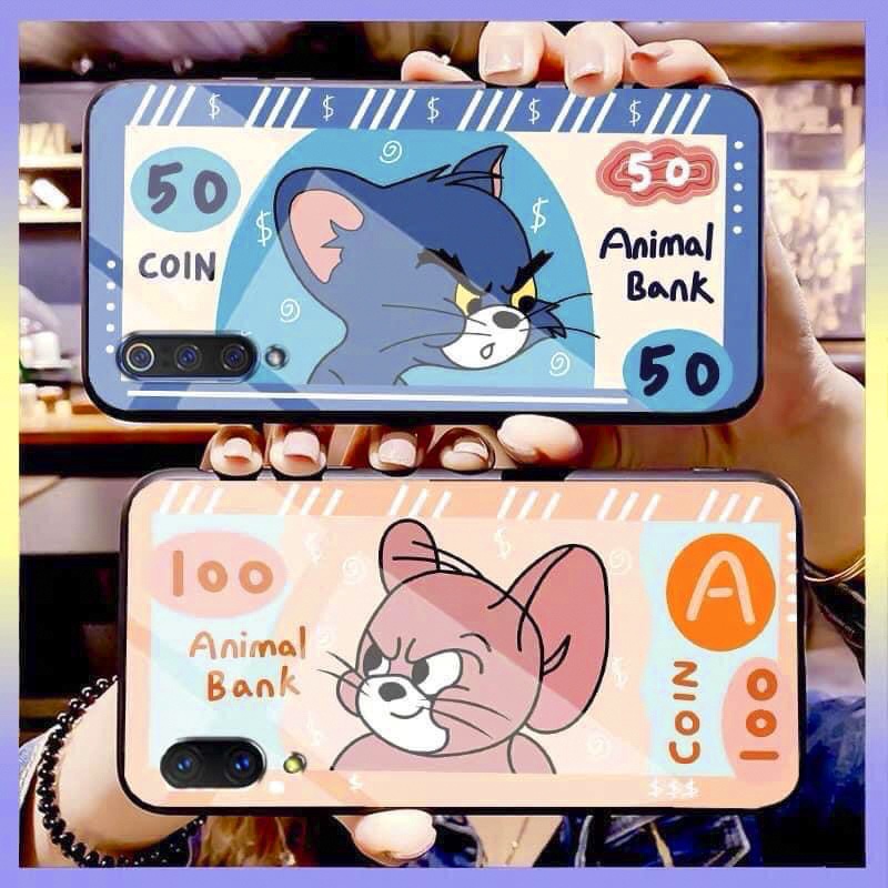 Ốp lưng iphone kính cặp đôi tom và jerry case 14plus 14 pro max 13 12 promax 11 mini 6 6s 7 8 plus x xr xs Se