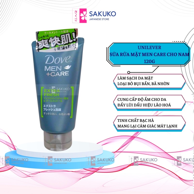 Sữa Rửa Mặt Dove Dành Cho Nam Men Care Nội Địa Nhật Bản 120g - SAKUKO