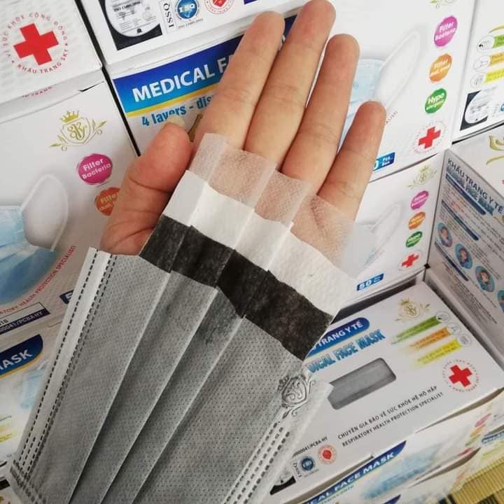Hộp 50 khẩu trang y tế SKY mask 4 lớp kháng khuẩn Ngăn Ngừa Vi Khuẩn,Khói Bụi Độc Hại