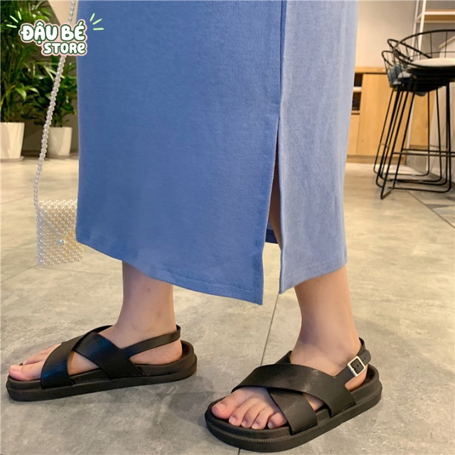 Váy Thun Suông Dáng Dài Màu Trơn Cổ Tròn Ulzzang - Đầm Xuông Nữ Form Rộng Tay Lỡ Thoáng Mát Năng Động - Daube - V002