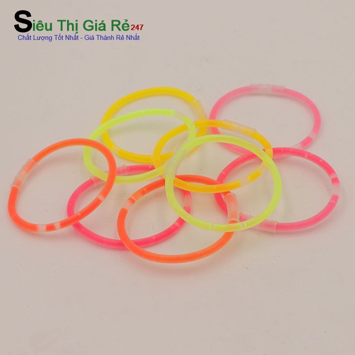 Hộp 100 que phát sáng lightstick - vòng tay dạ quang phát sáng