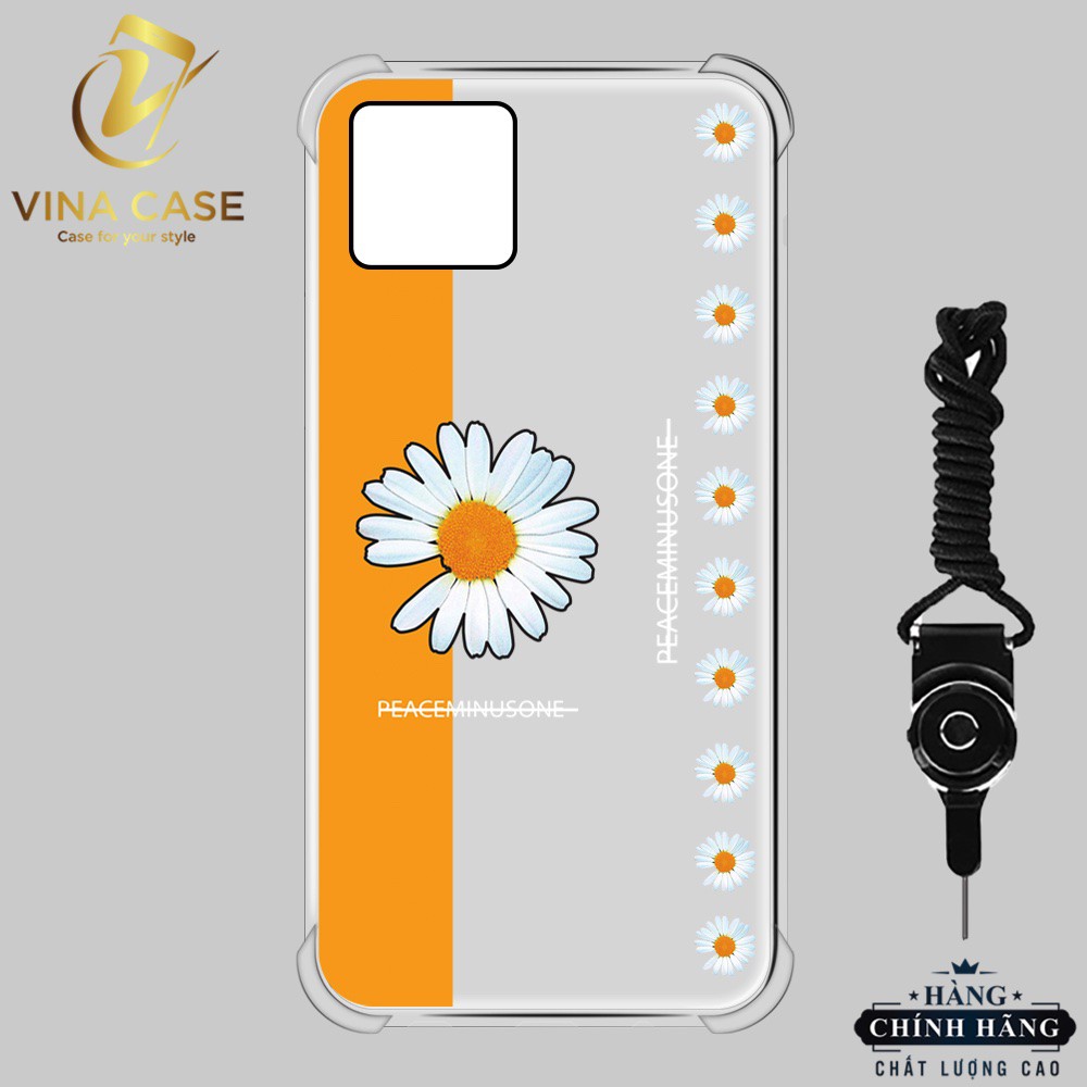 Ốp lưng Realme C11 Hoa Cúc Peaceminusone chống sốc trong(sản phẩm có 6 mẫu)-Tặng kèm dây đeo điện thoại