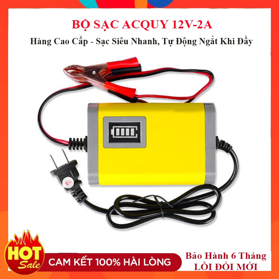 Bộ Sạc Bình Acquy Đa Năng, Sạc Bình Acquy 12V-2A Thông Minh Cao Cấp Tiện Lợi