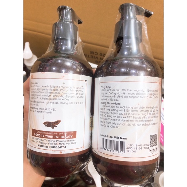 Combo dầu gội và dầu xả BỒ KẾT &amp; HÀ THỦ Ô ngăn gàu và nấm da đầu dưỡng tóc mềm mượt
