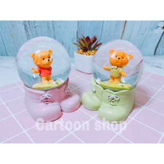 Quả cầu tuyết 10 cm mẫu Gấu dễ thương có đèn