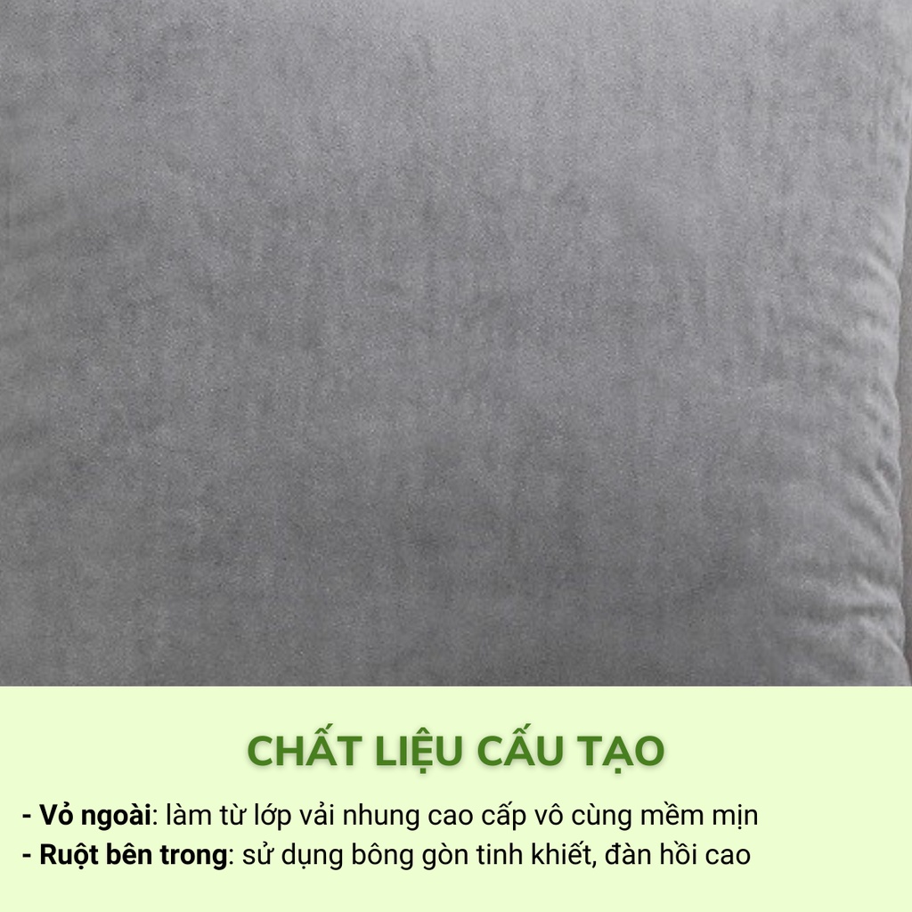 Gối tựa sofa vải nhung Homies mẫu mã sang trọng cao cấp