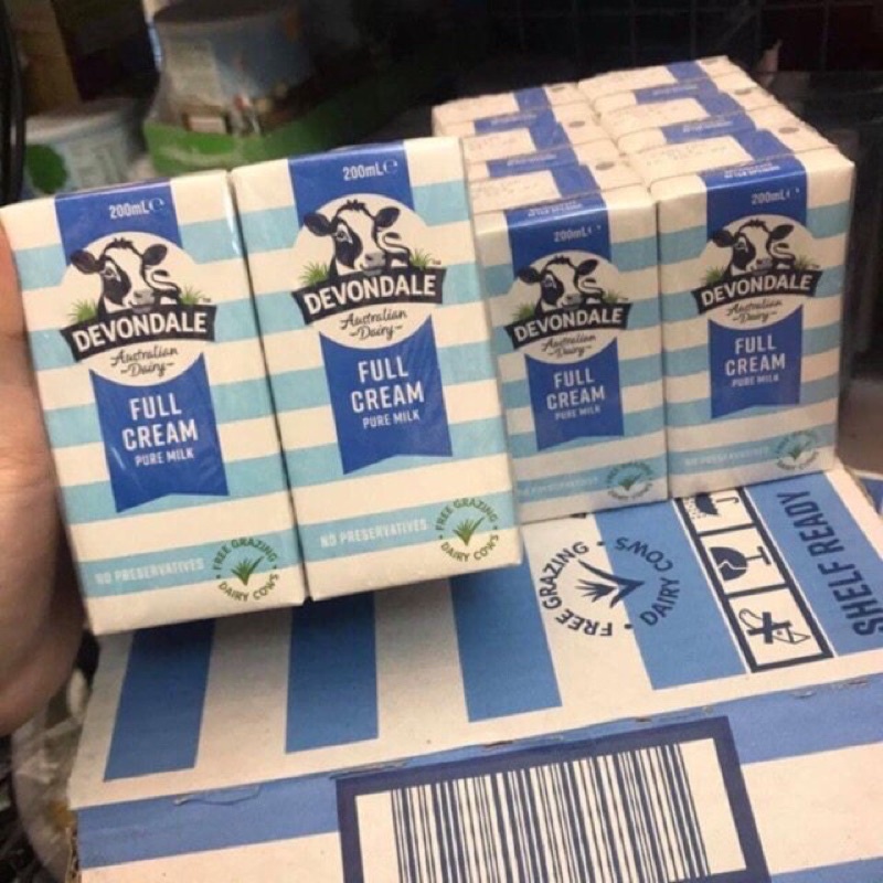 SỮA TƯƠI NGUYÊN KEM DEVONDALE – THÙNG 24 HỘP - ÚC - date 02/2022