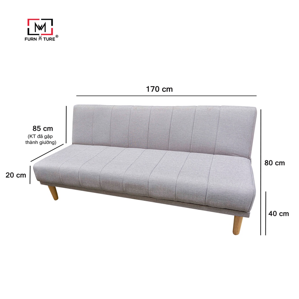 Sofa bed version chân gỗ mẫu 03 hàng xuất khẩu Mỹ thương hiệu MW FURNITURE