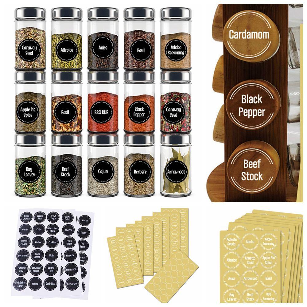 Set 144 Nhãn Dán Hộp Gia Vị Chống Nước